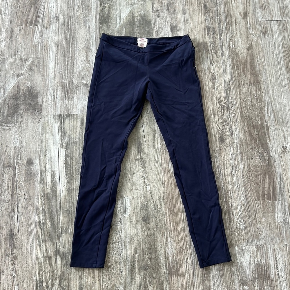 Target brand Merona stretch dress pants in navy. Side zip. Size 6
